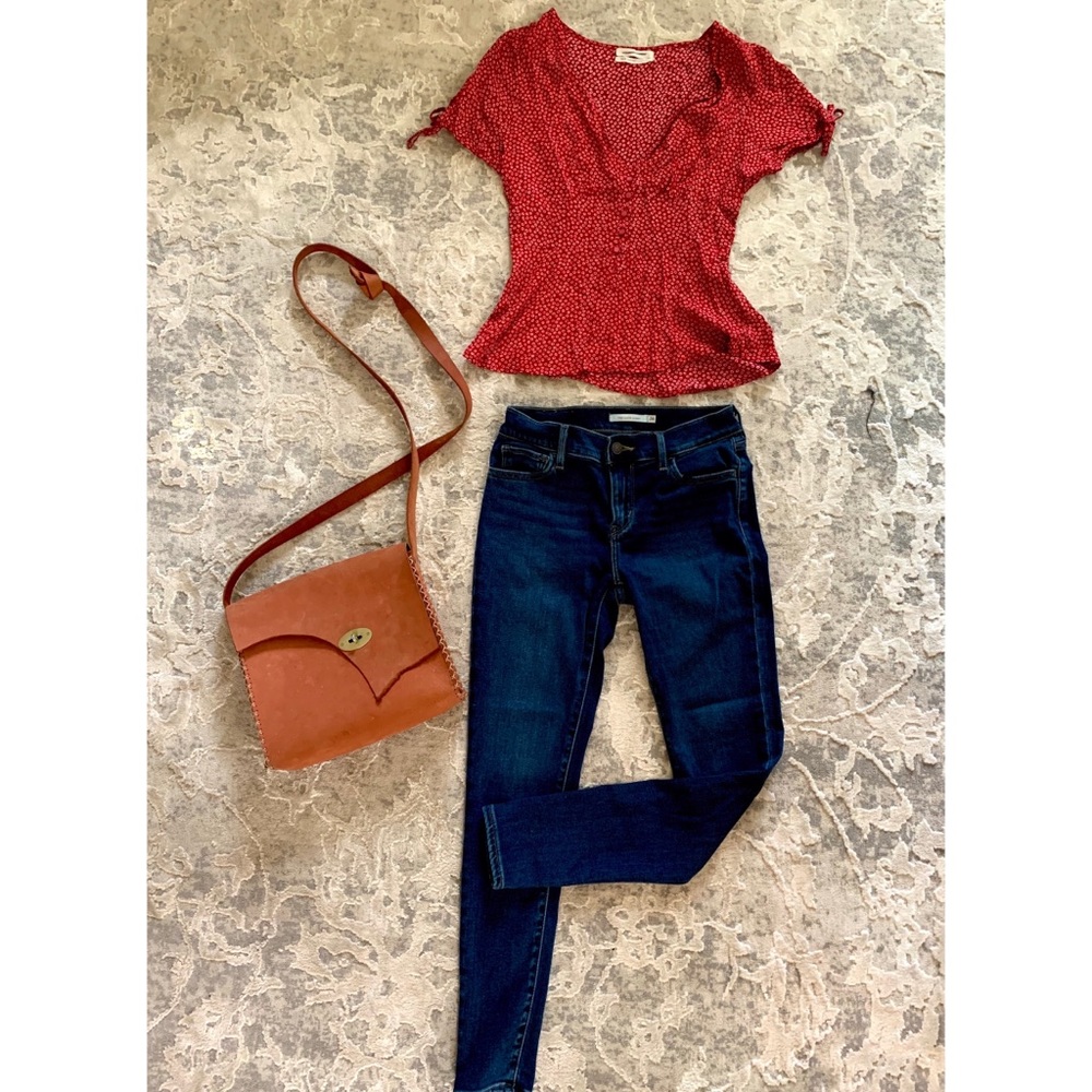 Urban Outfitters v-neck, button blouse - XS